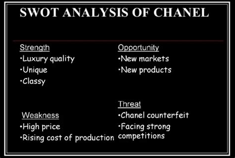 chanel swot|chanel brand analysis.